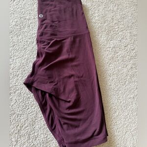 Lululemon Burgundy Align High-Rise Shorts
